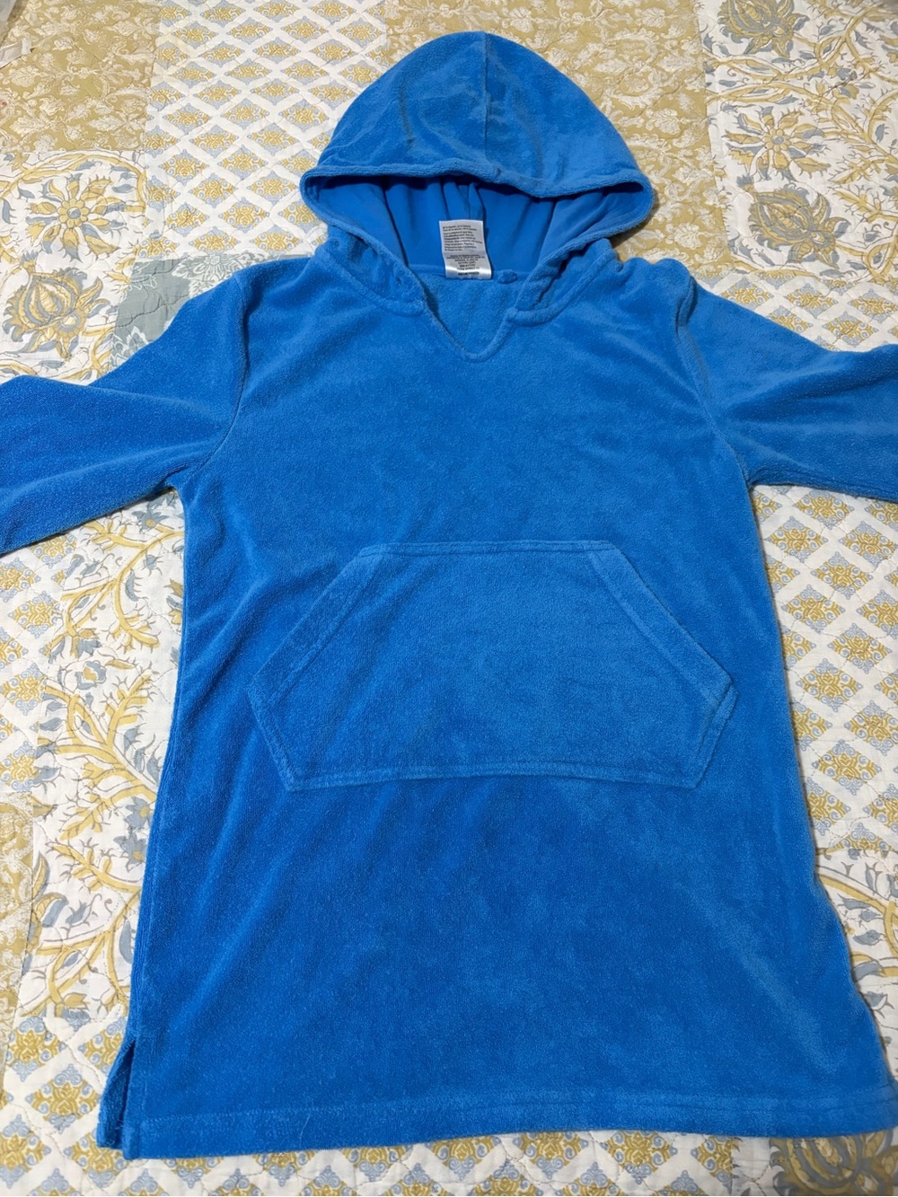 Kids Blue Hooded Swim Coverup Poncho